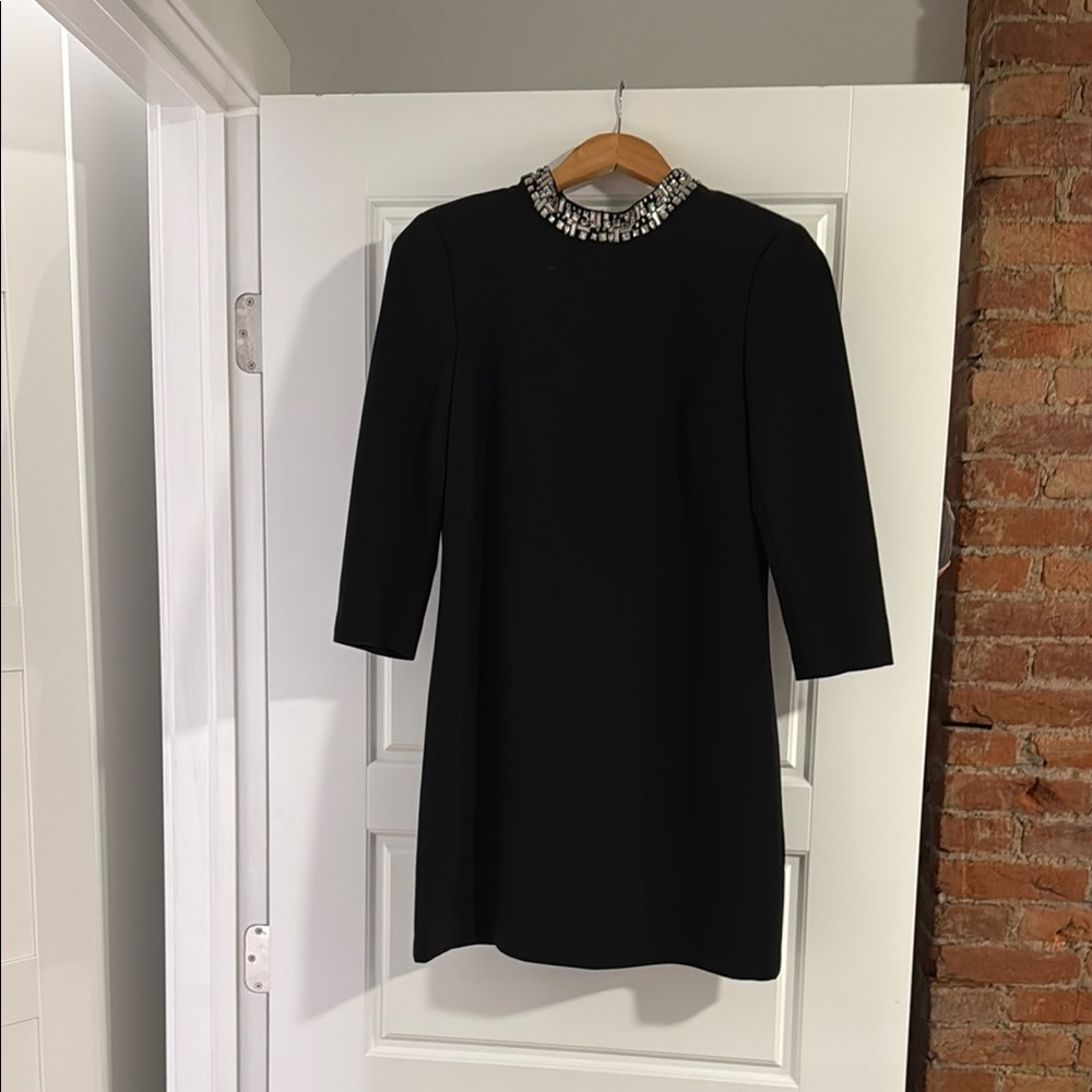 H&M Black Sheath Dress with 3/4 Sleeves for Cocktail